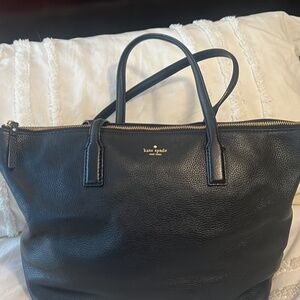 Kate Spade Bleecker black leather shoulder bag